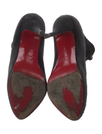 Christian Louboutin Suede Lace-Up Boots