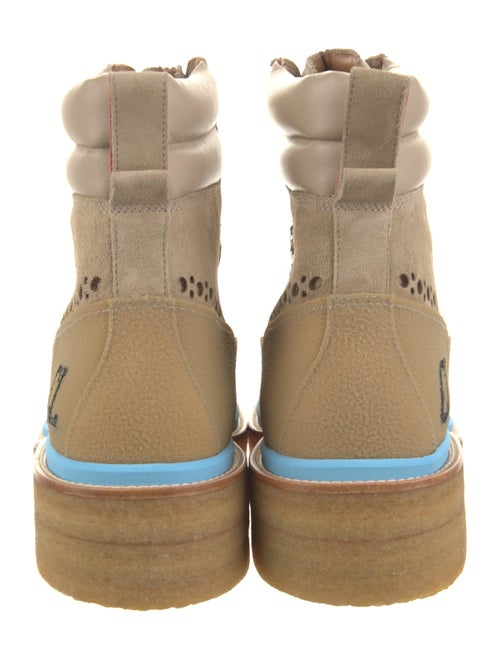 Christian Louboutin Suede Lasercut Accents Lace-Up Boots