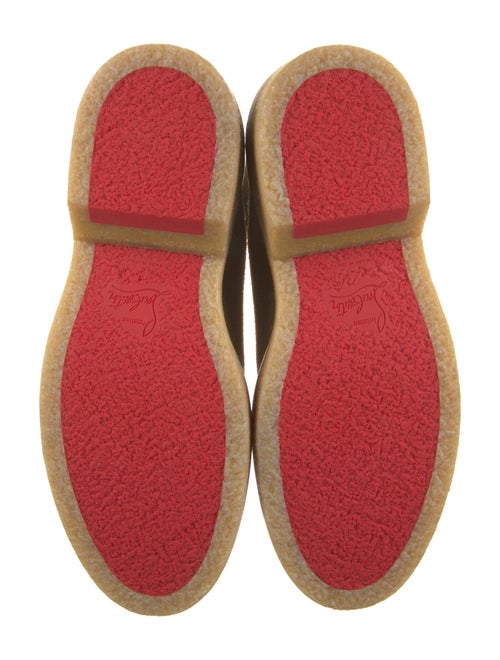 Christian Louboutin Suede Lasercut Accents Lace-Up Boots