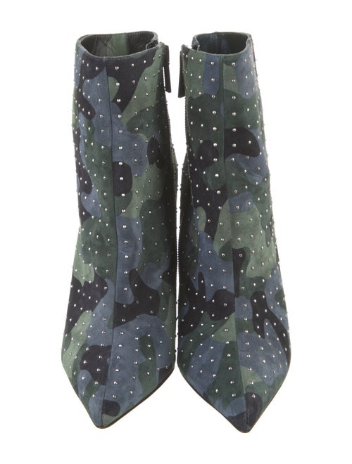 Christian Louboutin Suede Camouflage Print Boots