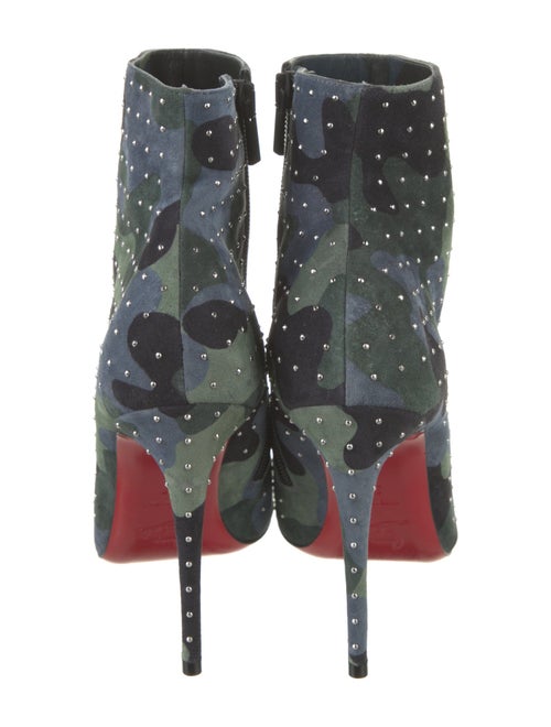 Christian Louboutin Suede Camouflage Print Boots