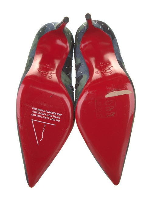 Christian Louboutin Suede Camouflage Print Boots