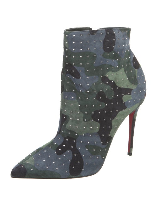 Christian Louboutin Suede Camouflage Print Boots