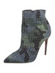 Christian Louboutin Suede Camouflage Print Boots