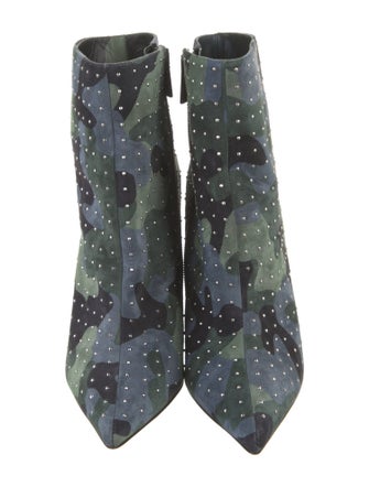 Christian Louboutin Suede Camouflage Print Boots