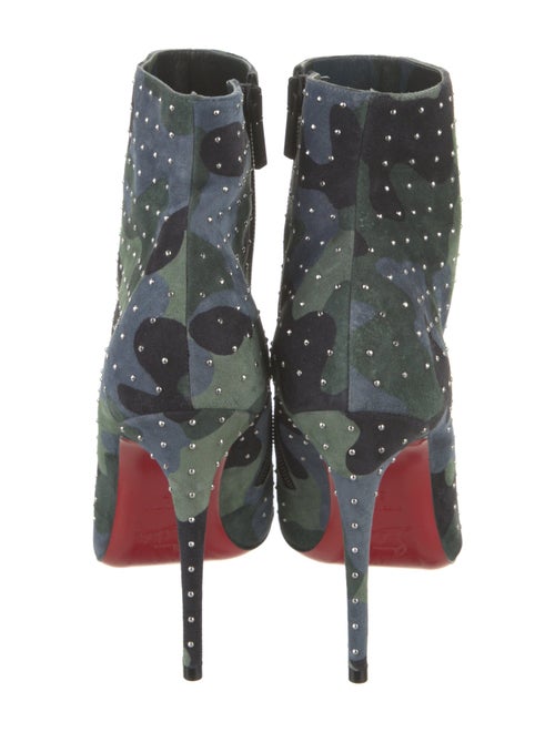 Christian Louboutin Suede Camouflage Print Boots