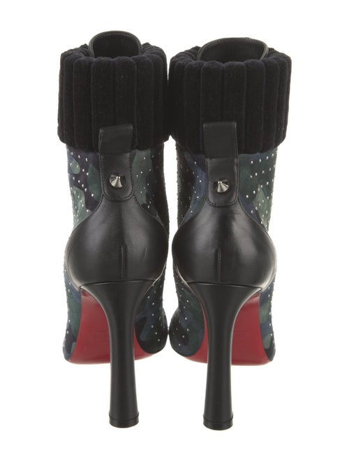 Christian Louboutin Suede Camouflage Print Lace-Up Boots