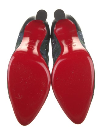 Christian Louboutin Suede Camouflage Print Lace-Up Boots