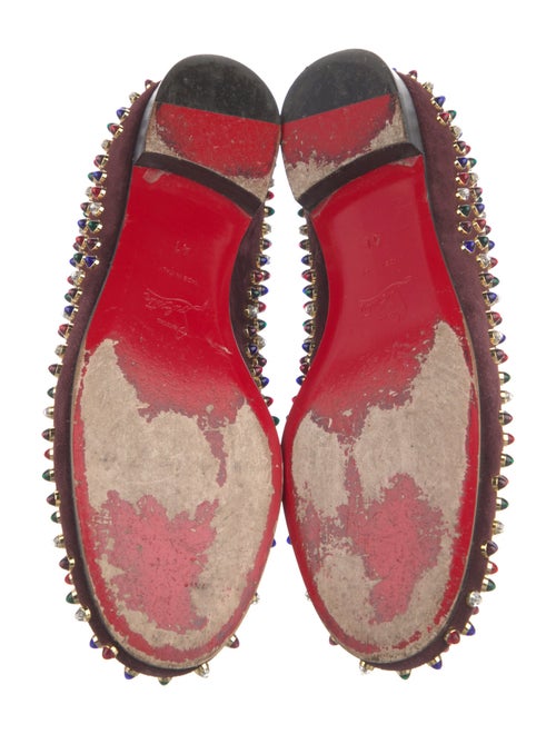 Christian Louboutin Suede Printed Loafers