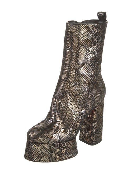 Christian Louboutin Suede Animal Print Boots