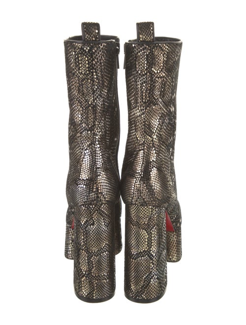 Christian Louboutin Suede Animal Print Boots