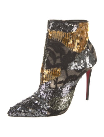 Christian Louboutin Sequins Printed Boots