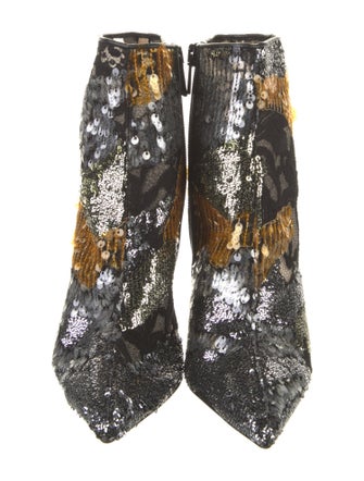 Christian Louboutin Sequins Printed Boots