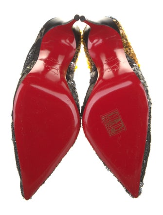 Christian Louboutin Sequins Printed Boots