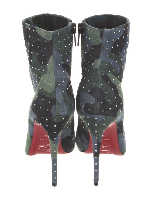Christian Louboutin Suede Camouflage Print Boots