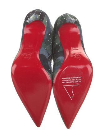 Christian Louboutin Suede Camouflage Print Boots