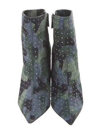 Christian Louboutin Suede Camouflage Print Boots