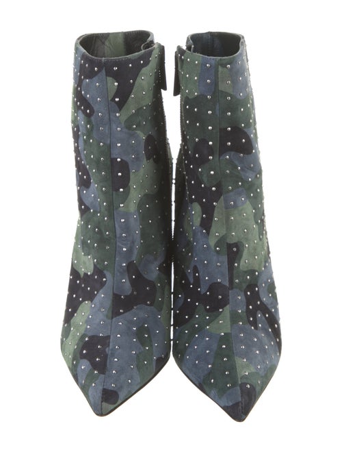 Christian Louboutin Suede Camouflage Print Boots