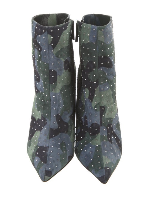 Christian Louboutin Suede Camouflage Print Boots