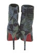 Christian Louboutin Suede Camouflage Print Boots