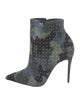 Christian Louboutin Suede Camouflage Print Boots