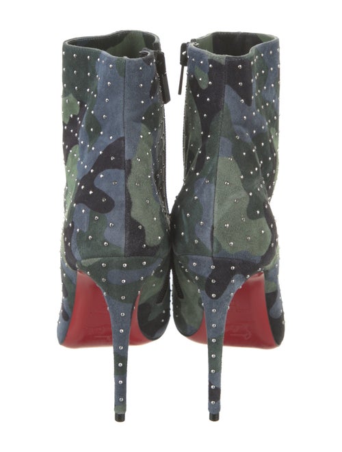 Christian Louboutin Suede Camouflage Print Boots