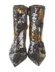 Christian Louboutin Sequins Lace Trim Embellishment Boots