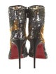 Christian Louboutin Sequins Lace Trim Embellishment Boots