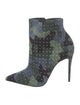 Christian Louboutin Suede Camouflage Print Boots