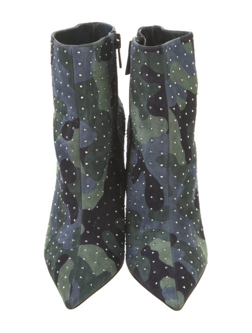 Christian Louboutin Suede Camouflage Print Boots