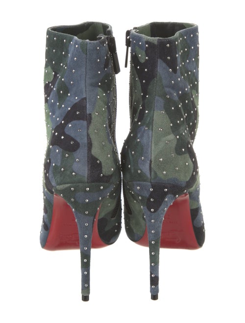 Christian Louboutin Suede Camouflage Print Boots