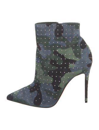 Christian Louboutin Suede Printed Boots