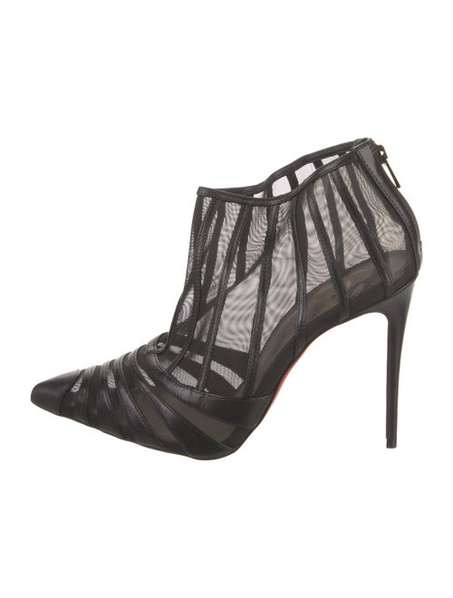 Christian Louboutin Leather Mesh Accents Boots