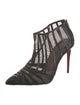 Christian Louboutin Leather Mesh Accents Boots