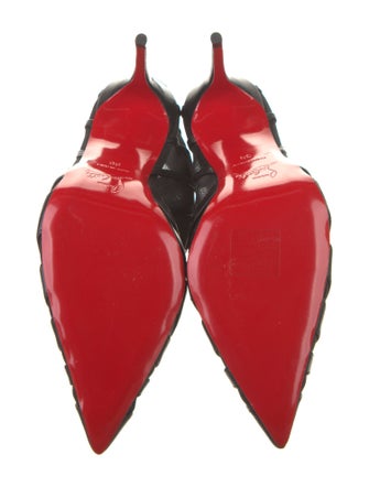 Christian Louboutin Leather Mesh Accents Boots