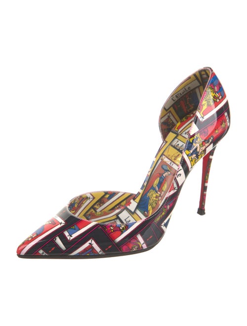 Christian Louboutin Patent Leather Printed D'Orsay Pumps