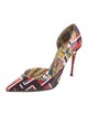 Christian Louboutin Patent Leather Printed D'Orsay Pumps