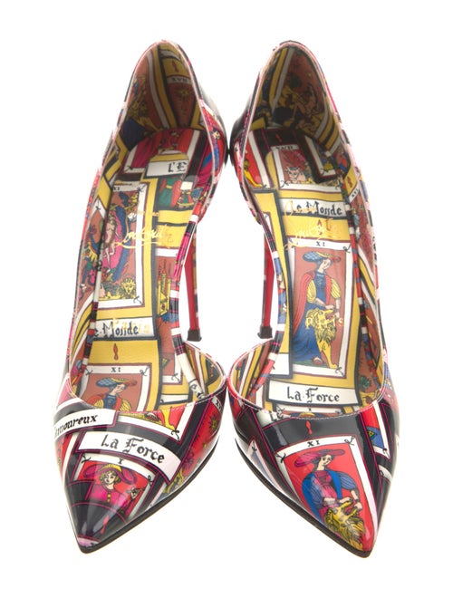 Christian Louboutin Patent Leather Printed D'Orsay Pumps