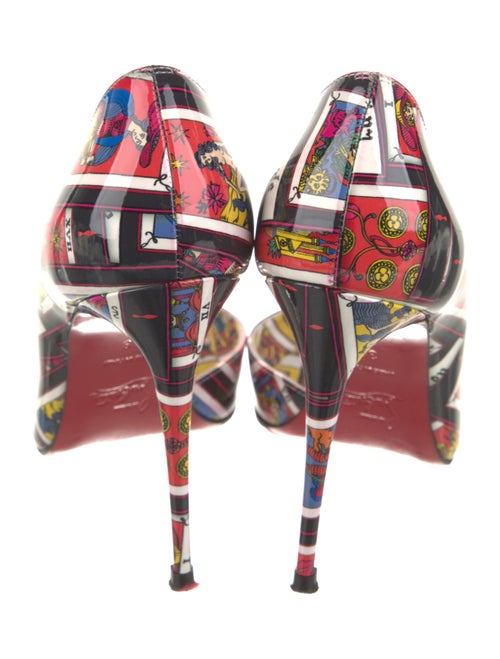 Christian Louboutin Patent Leather Printed D'Orsay Pumps