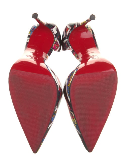Christian Louboutin Patent Leather Printed D'Orsay Pumps