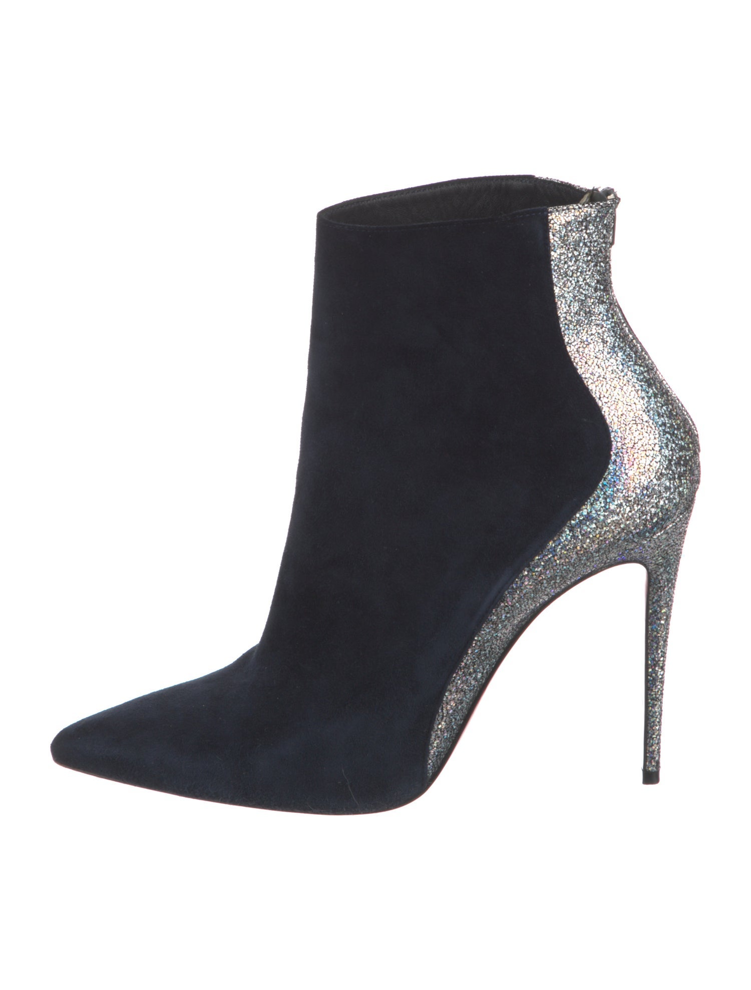 Christian Louboutin Suede Colorblock Pattern Boots