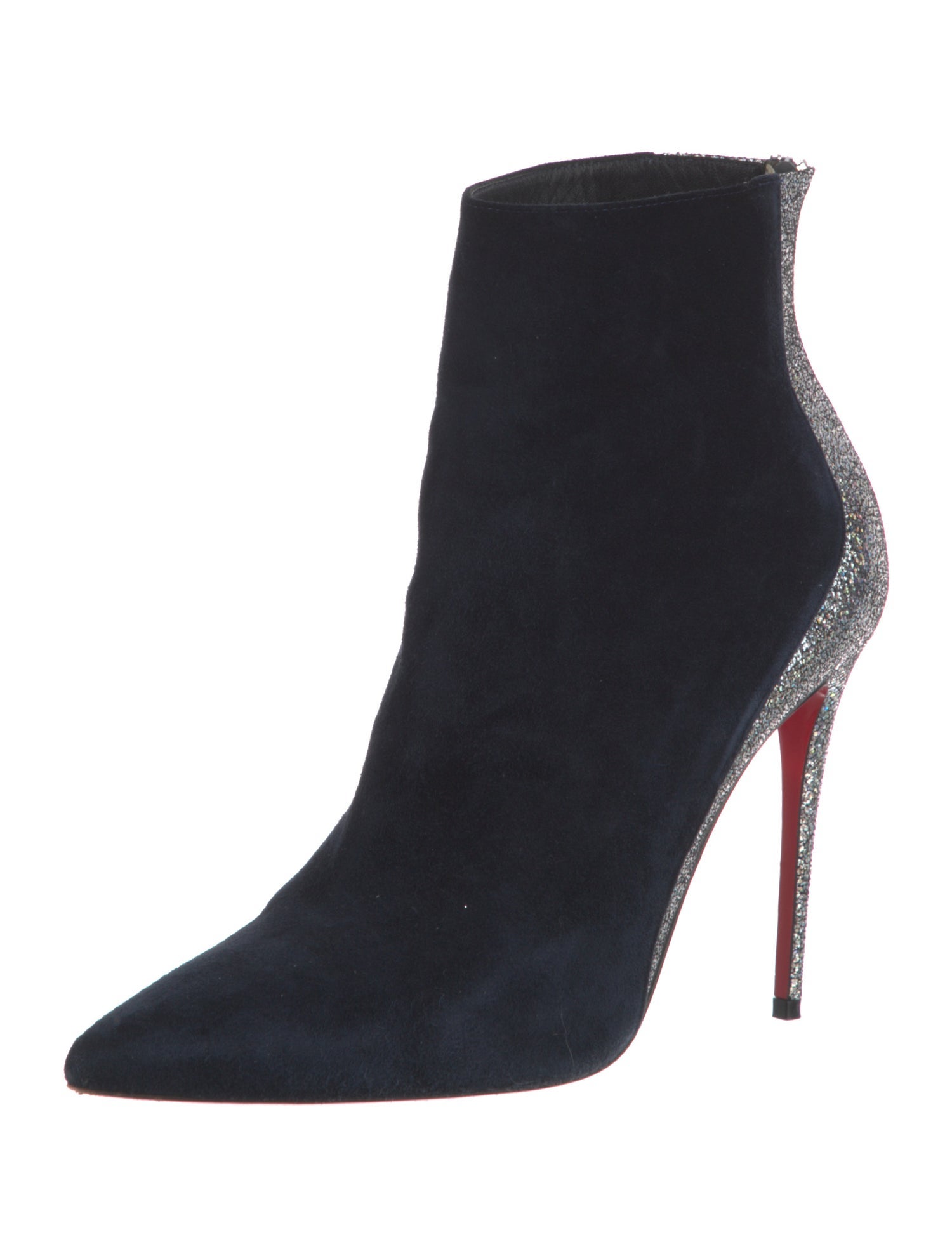 Christian Louboutin Suede Colorblock Pattern Boots