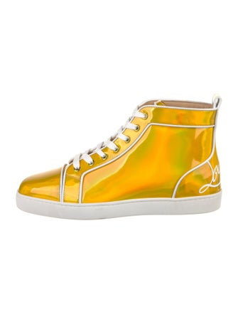 Christian Louboutin Patent Leather Printed Sneakers