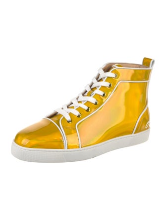 Christian Louboutin Patent Leather Printed Sneakers