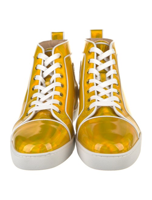 Christian Louboutin Patent Leather Printed Sneakers
