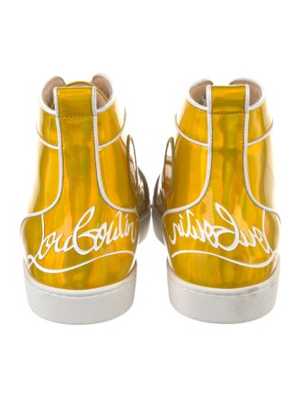 Christian Louboutin Patent Leather Printed Sneakers