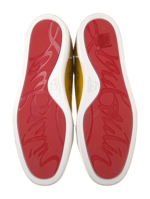 Christian Louboutin Patent Leather Printed Sneakers