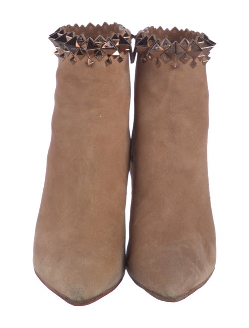 Christian Louboutin Spike Accents Suede Boots