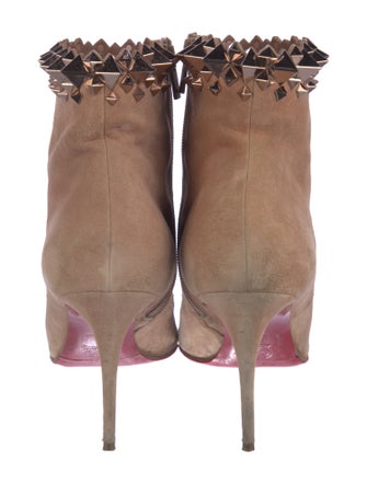 Christian Louboutin Spike Accents Suede Boots