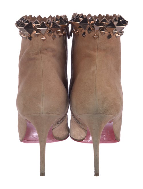 Christian Louboutin Spike Accents Suede Boots
